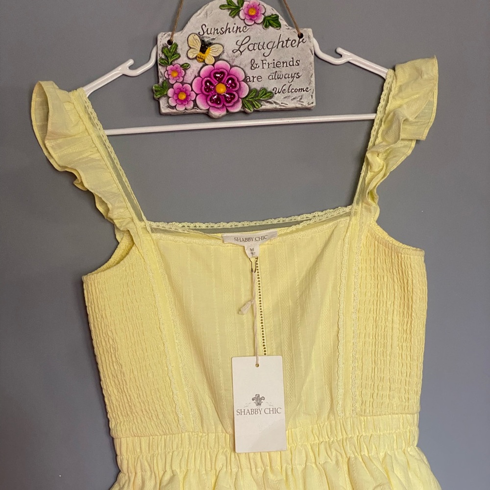 Shabby Chic Maura Dress yellow size M NWT - Picture 8 of 15